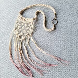 Macramé Necklace Purple Ombre